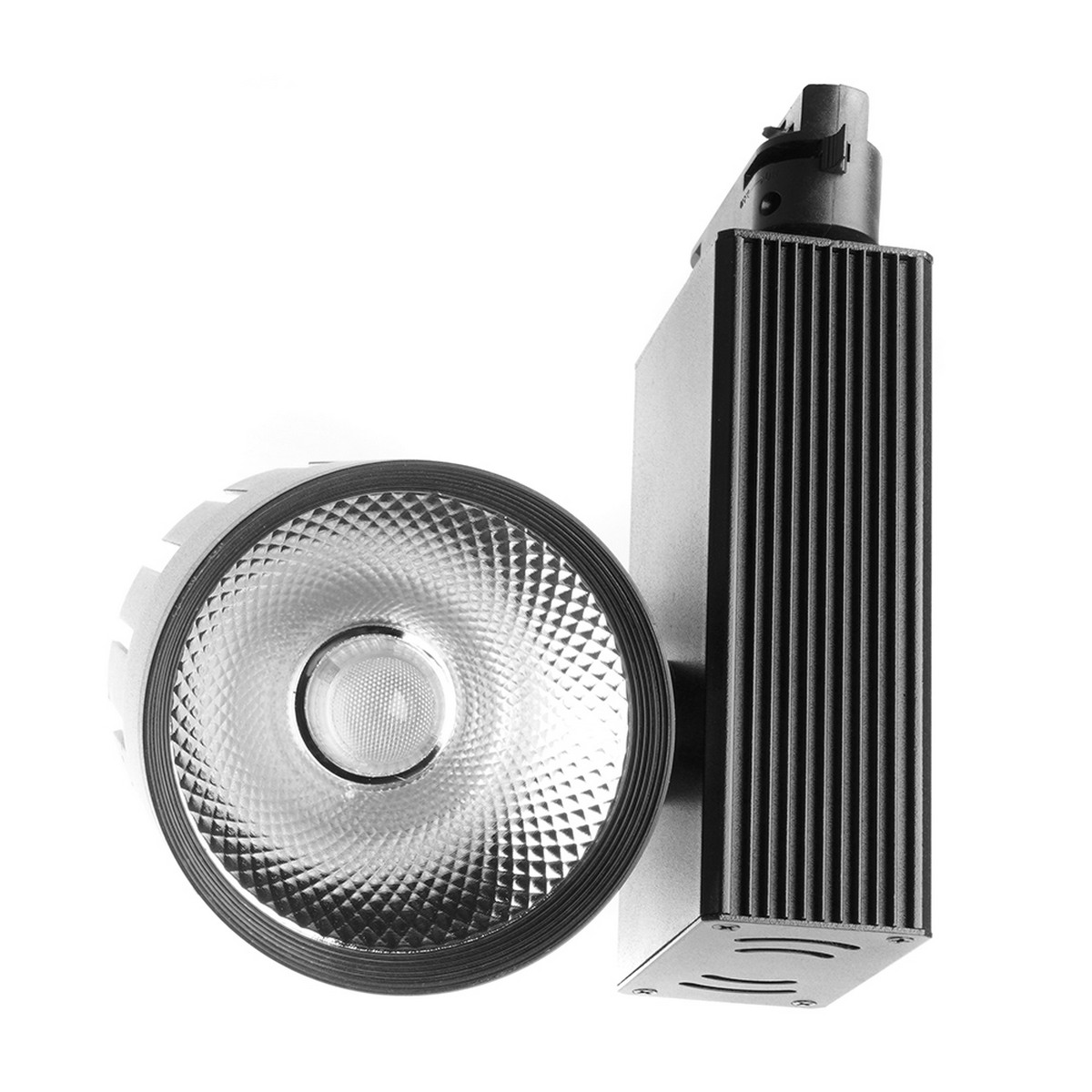 Трековые светодиодные светильники Светодиодный светильник Feron AL105 трековый на шинопровод 30W 4000К черный 35 градусов 29694 