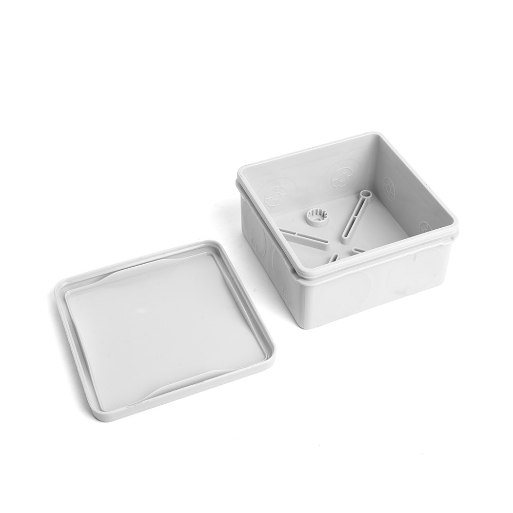 Коробка распределительная STEKKER EBX40-38-67 на 8 вводов HF 100х100х50,  IP67, серая (GE42455) 49198