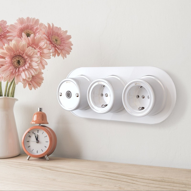 Werkel Ретро ТВ розетка Werkel ретро WL18-02-05 (белая)