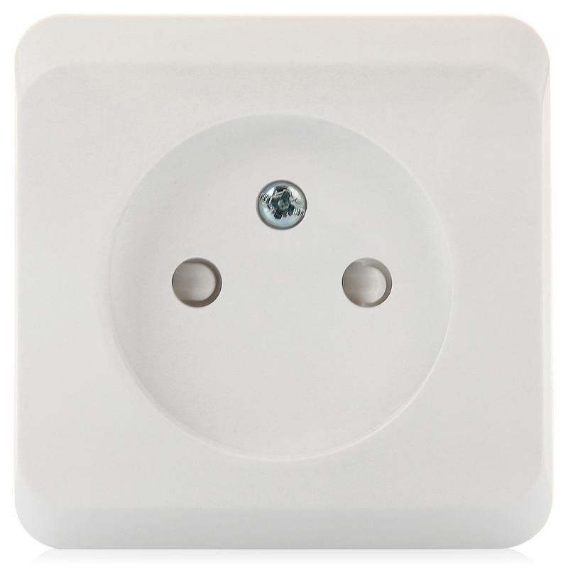 Этюд Белый Розетка 1-ая Systeme Electric Этюд наружный Белый б/з со шторками PA16-002B