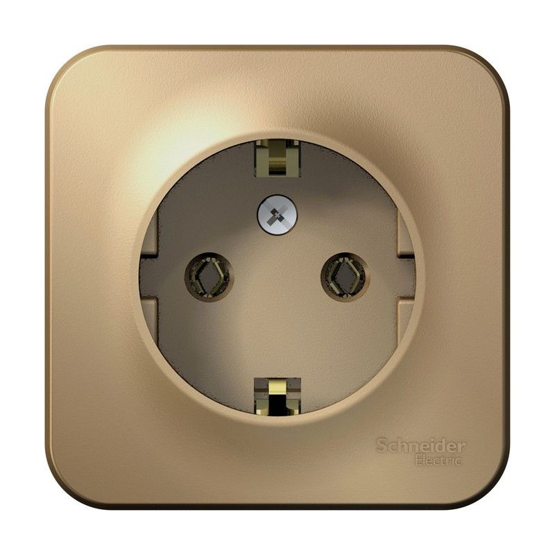 Blanca титан розетки и выключатели Розетка SE Blanca с/з Титан наружный без шторок BLNRA010104