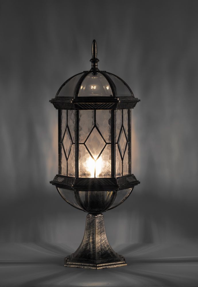 Уличные светильники на постамент Уличный светильник Feron PL171 шестигранный на постамент 60W E27 230V, черное золото 11339 