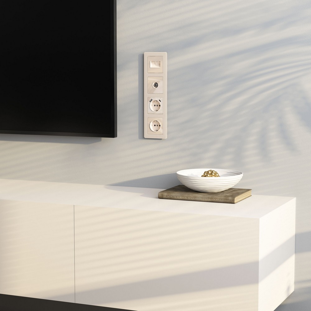 Werkel айвори акрил ТВ-Розетка Werkel оконечная (айвори акрил) W11830430