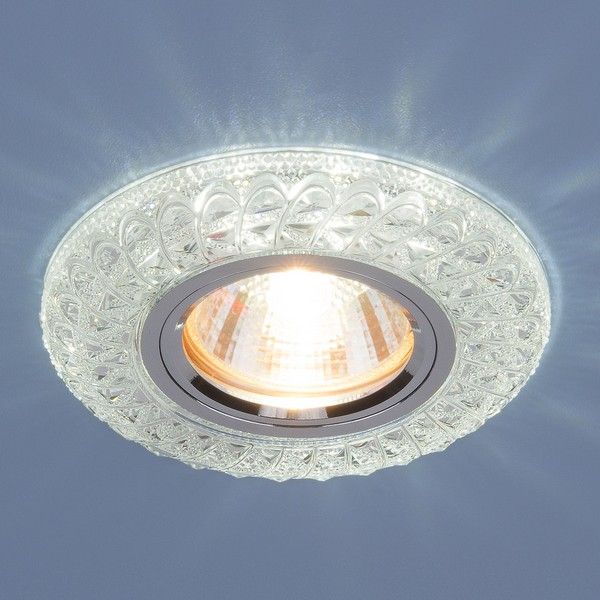 Светильники встраиваемые распродажа Встраиваемый точечный светильник Elektrostandard со светодиодной подсветкой 2180 MR16 CL прозрачный