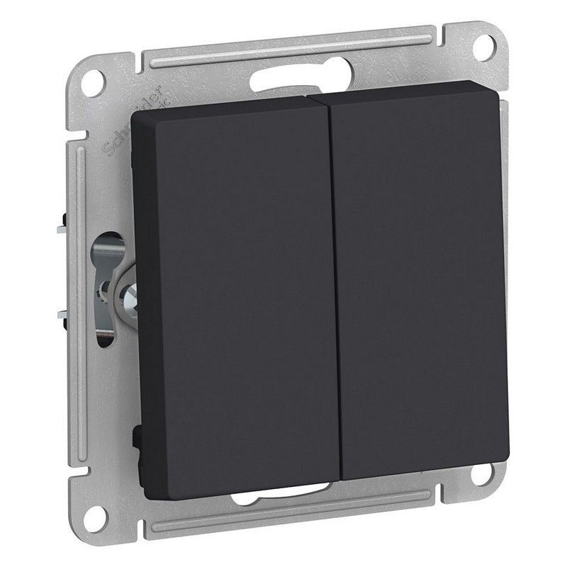 AtlasDesign Карбон Выключатель 2-клавишный Systeme Electric AtlasDesign Карбон ATN001051