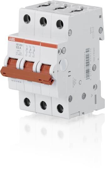 ABB Рубильник ABB SD203 3P 63A рычаг красный 2CDD283101R0063