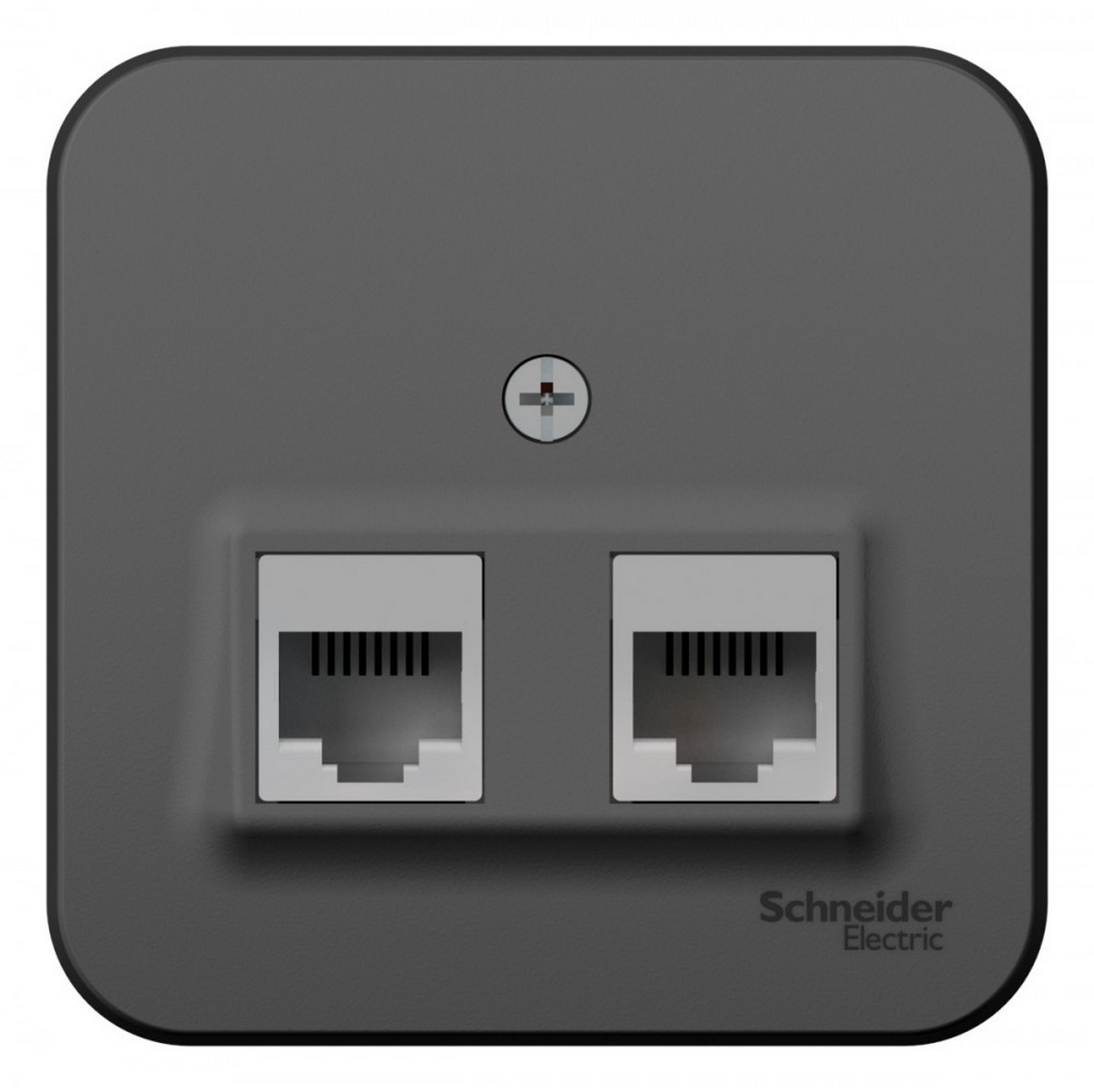 Blanca антрацит розетки и выключатели Розетка SE Blanca 2-ая Антрацит наружный компьютерная RJ45 кат.5E изол. пластина BLNIA045456