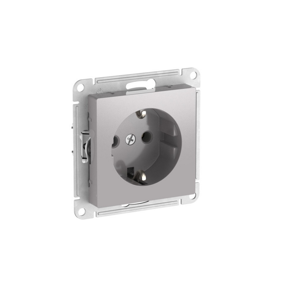 AtlasDesign Алюминий Розетка SE AtlasDesign Алюминий с заземлением быстрозажим. клем. ATN000343S