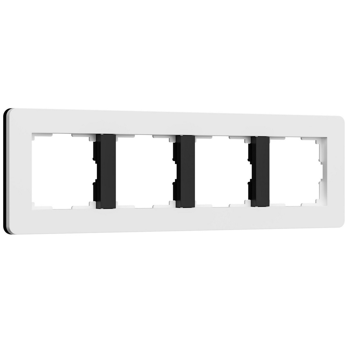 Рамки Werkel Split Рамка Werkel на 4 поста Split (белый/черный, soft-touch) W0043068