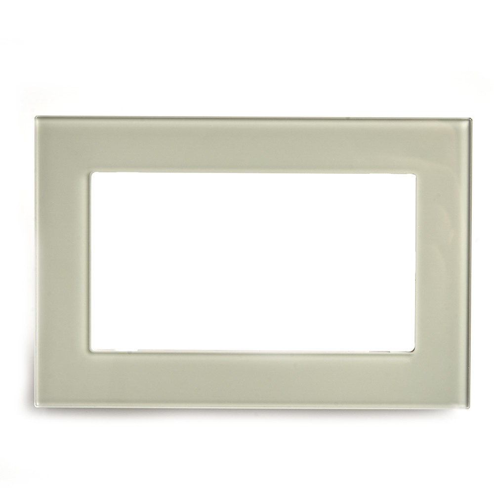 Катрин - Розетки и выключатели Stekker Рамка 2-местная (без перемычки) стекло STEKKER GFR00-7012-07 серия Катрин дымчатый 49041