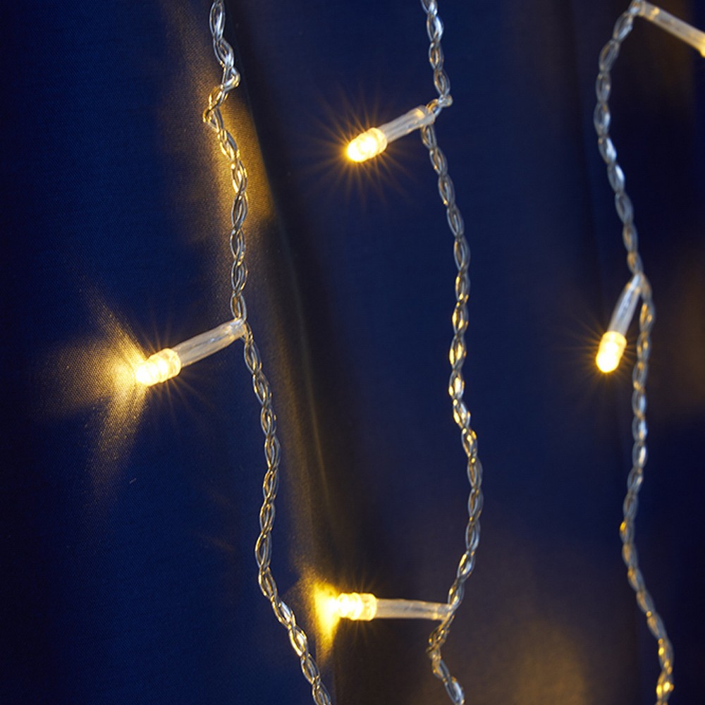 Светодиодная гирлянда Feron CL24 занавес статичная3*3м + 3м 230V желтый 220V 41629