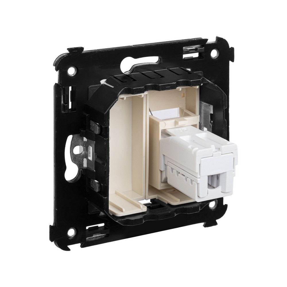 DKC Avanti механизмы Ванильная дымка Телефонная розетка DKC Avanti RJ-12 в стену одинарная "Ванильная дымка" 4405313