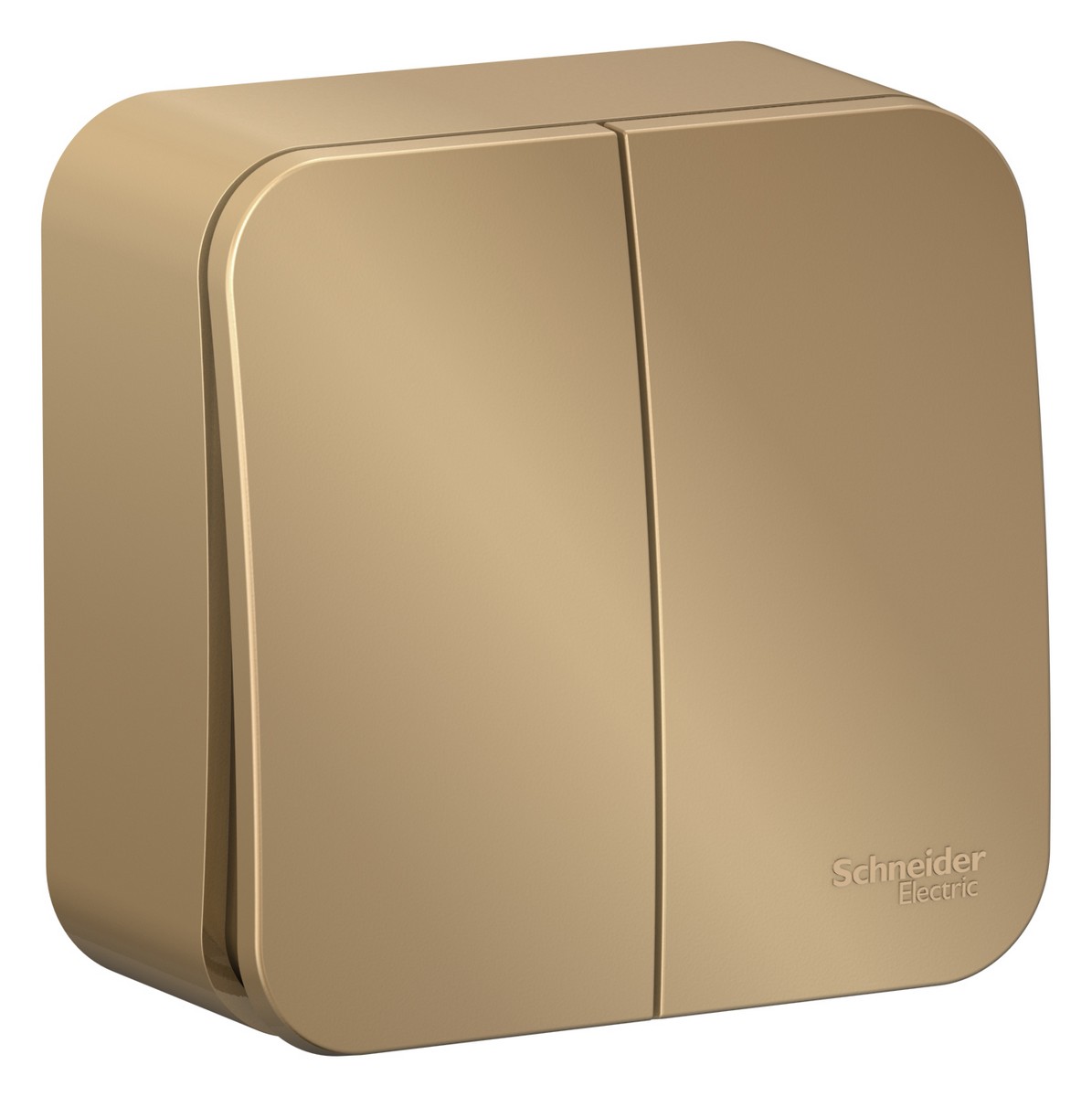 Blanca титан розетки и выключатели Выключатель SE Blanca 2-клавишный Титан наружный BLNVA105004