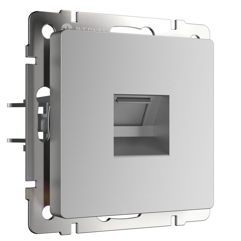 Werkel Серебряный механизмы Телефонная розетка Werkel серебряный RJ-11 W1182006