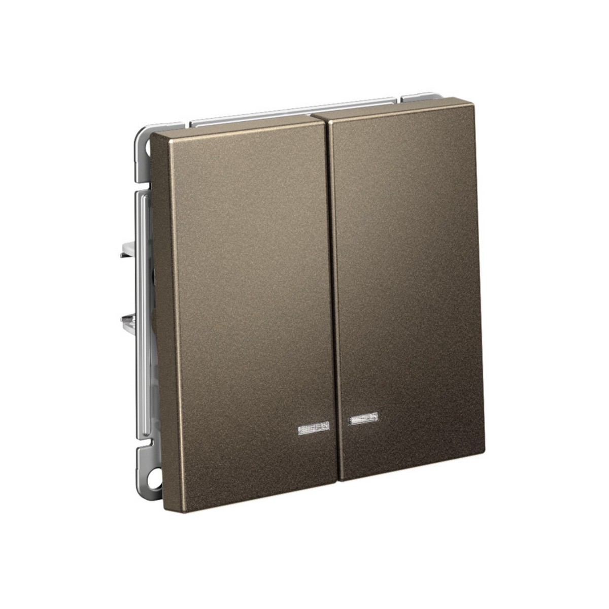 ArtGallery Мокко Выключатель Systeme Electric ArtGallery Мокко 2-клавишный с подсветкой  GAL000653