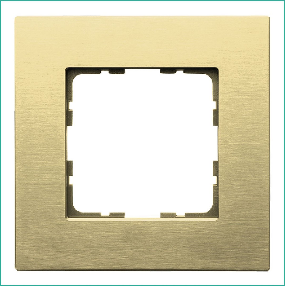 JASMART G - розетки и выключатели Рамка JASMART 1-постовая алюминий Champagne METAL G1001AG