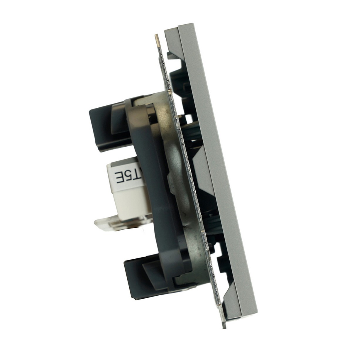 Эмили - Розетки и выключатели Stekker Розетка компьютерная 2-ая RJ-45 STEKKER Эмили RST00-5111-10 платиново-серый soft touch 49952