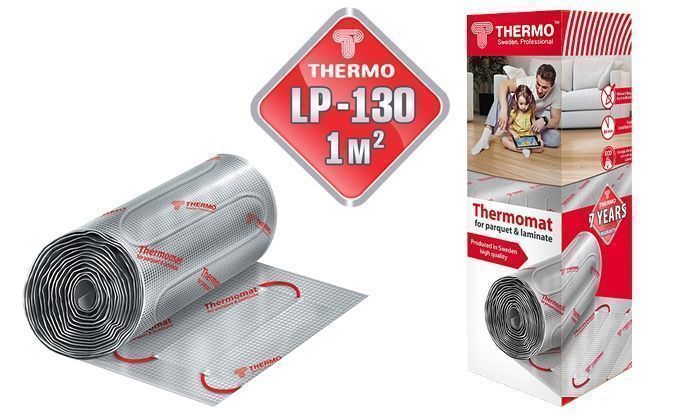 Теплый пол Thermo (Швеция) Теплый пол нагревательный мат Thermo Thermomat TVK-130 LP 10 м.кв 