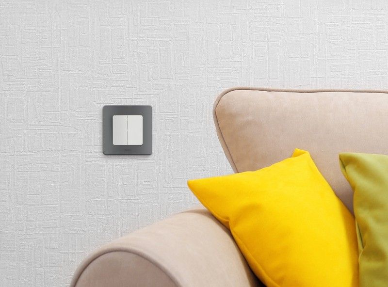 Legrand Inspiria Белый Выключатель Legrand INSPIRIA Белый двухклавишный 10 AX 250 В 673620