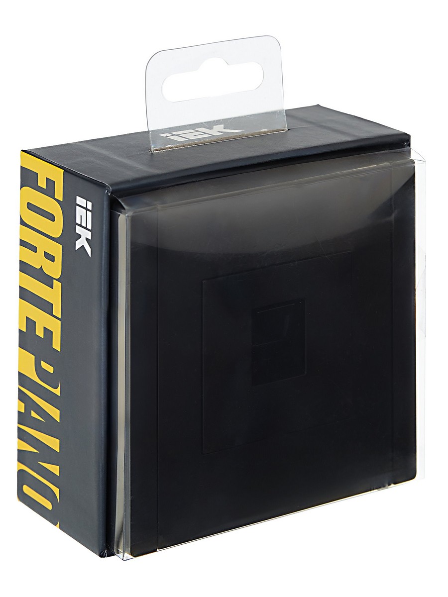 IEK FORTE&PIANO Черный Розетка IEK FORTE&PIANO Черный комп. RJ45 кат.5E FP132