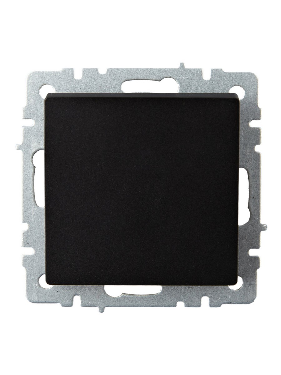 IEK Brite Черный Выключатель IEK BRITE 1-клавишный проходной 10А ВС10-1-6-БрЧ черный BR-V12-0-10-K02