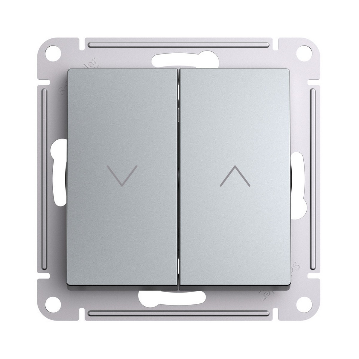 AtlasDesign Алюминий Выключатель Systeme Electric AtlasDesign Алюминий 2-клавишный жалюзи, 10А, механизм ATN000319