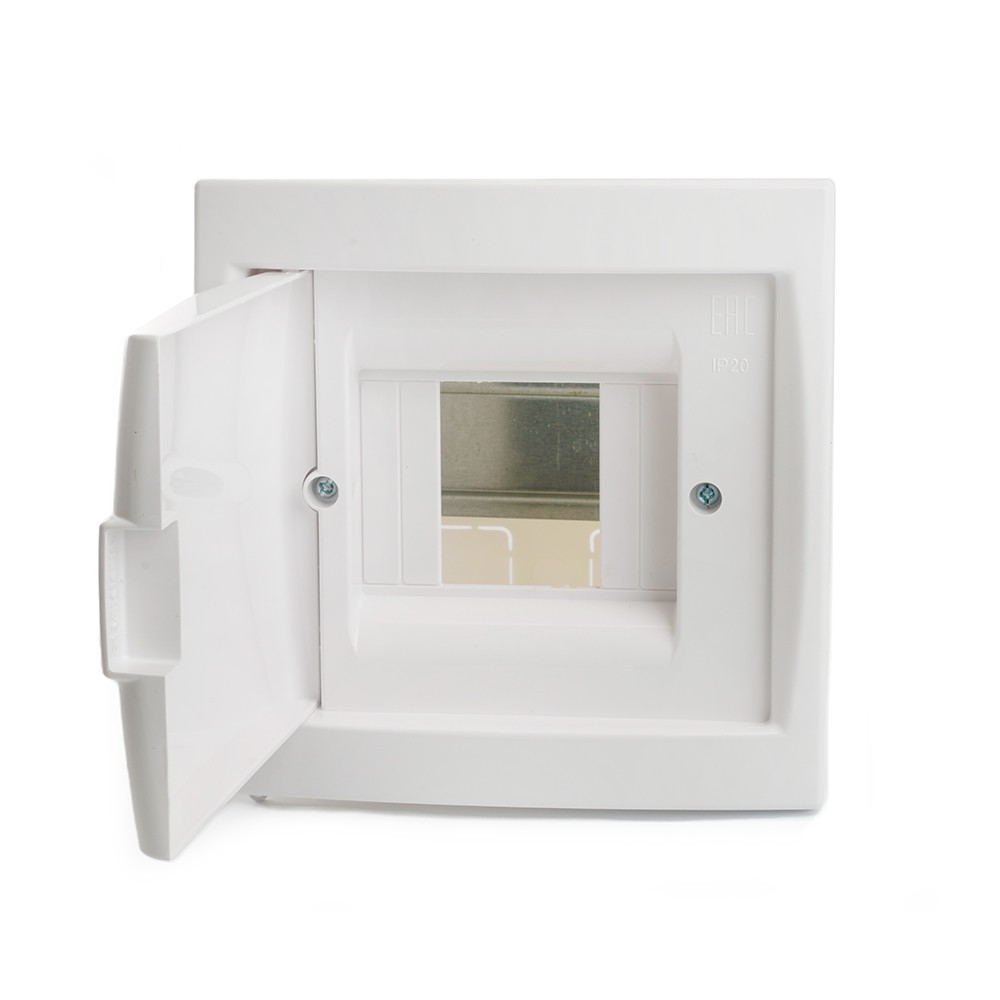 Пластиковые боксы и щиты Stekker Бокс встраиваемый STEKKER EBX50-2/04-20 4 модуля белый пластик серия Standart 49634