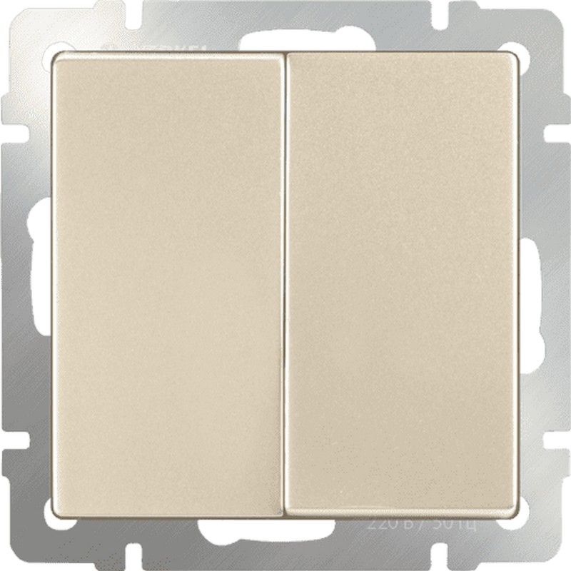 Werkel Шампань механизмы Выключатель Werkel двухклавишный  (шампань) W1120011