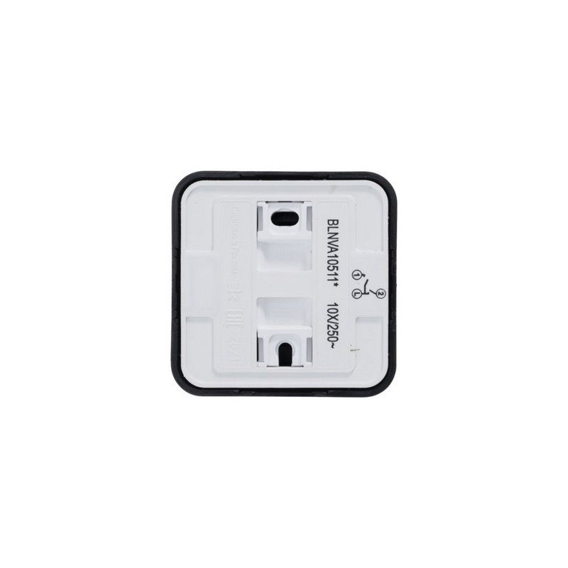 Blanca антрацит розетки и выключатели Выключатель SE Blanca 2-клавишный Антрацит наружный с подсветкой изолир. пластина BLNVA105116