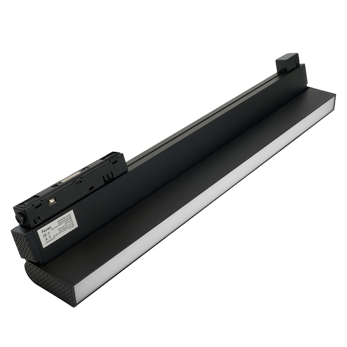 Трековые светодиодные светильники Светильник светодиодный Feron MGN306 трековый низковольтный 24W 1920 Lm 4000К 110 градусов черный серия MattFold 48721 