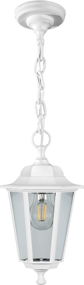 Уличные светильники на цепочке Светильник садово-парковый Feron НСУ 06-60-001 подвесной 6-ти гранник 60W E27 230V белый 32270