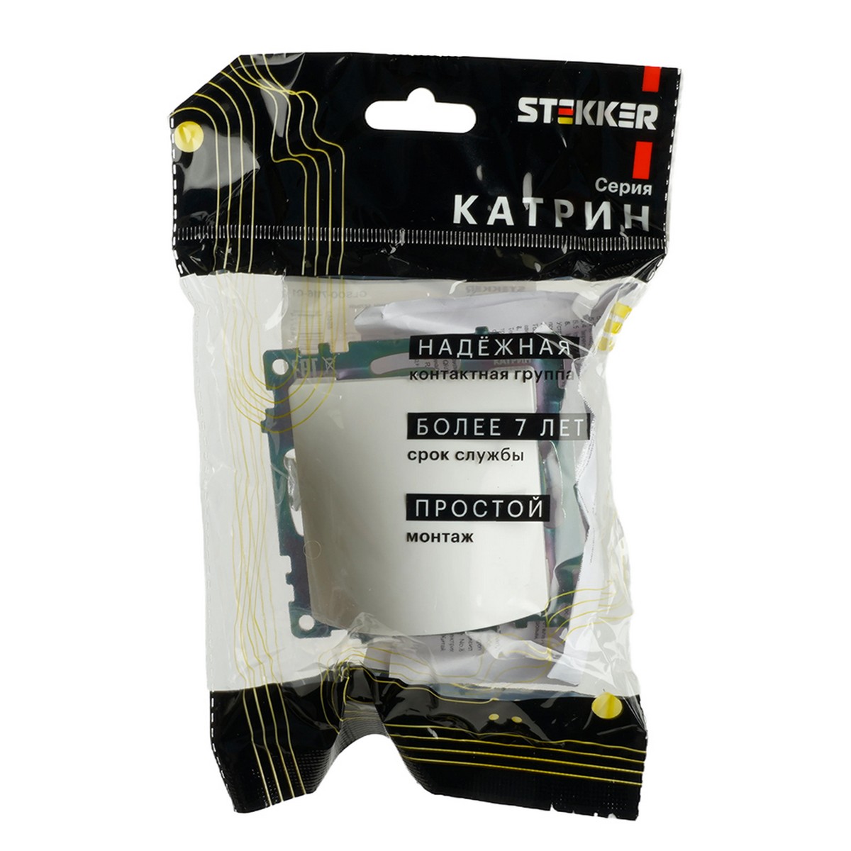 Катрин - Розетки и выключатели Stekker Кабельный вывод STEKKER Катрин белый GLS00-7116-01 49463