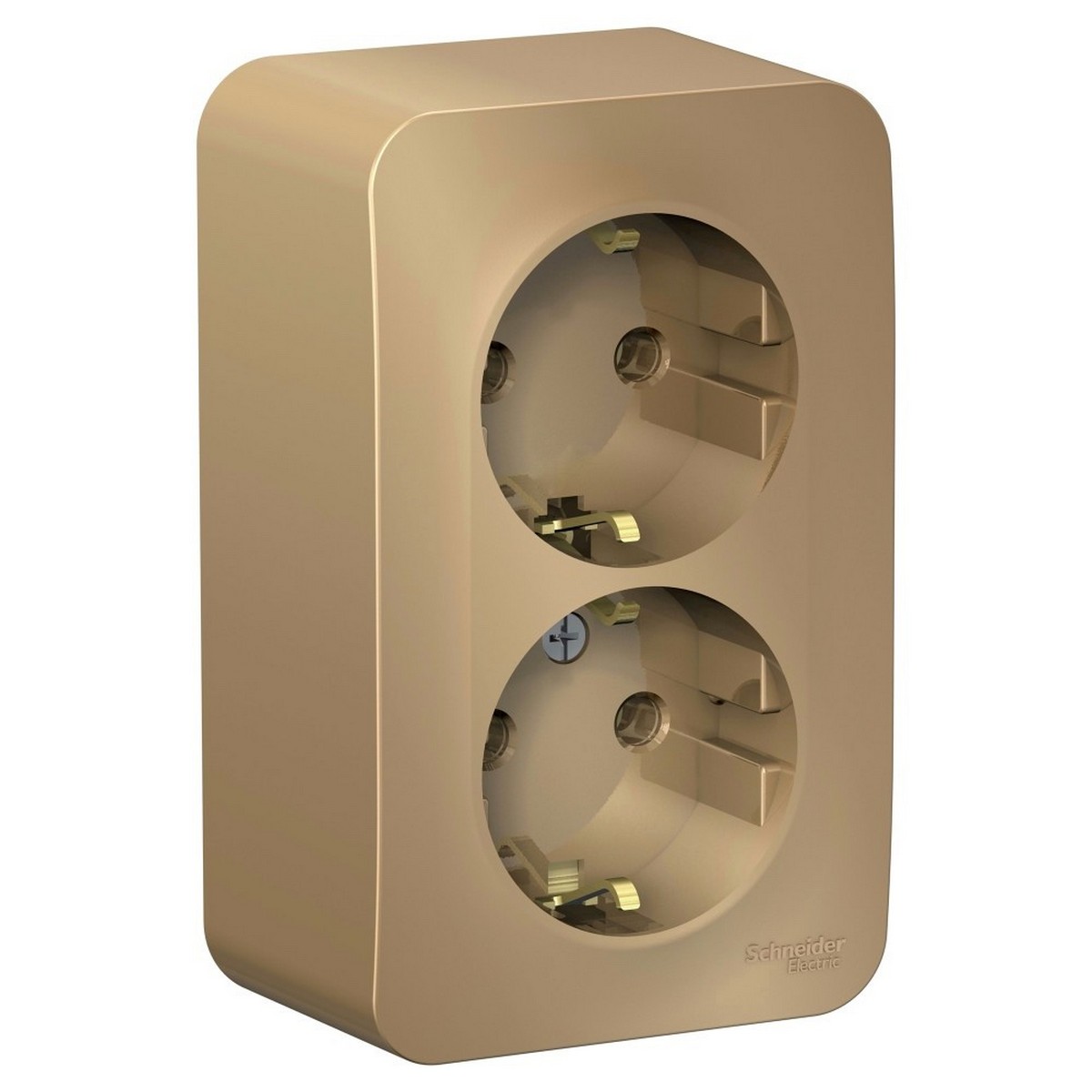 Blanca титан розетки и выключатели Розетка SE Blanca 2-ая Титан наружный с/з без шторок BLNRA010204