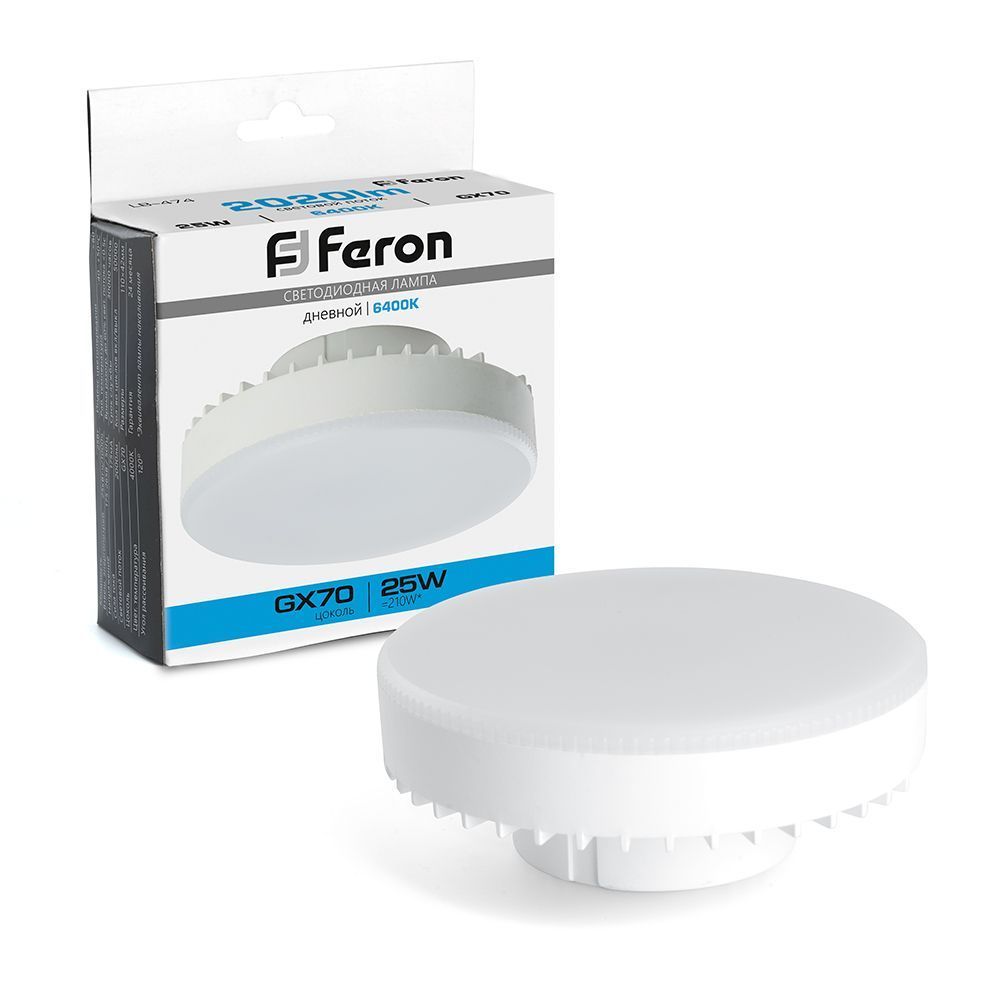GX70, GX53 Лампа светодиодная Feron LB-474 GX70 25W 6400K 38270 