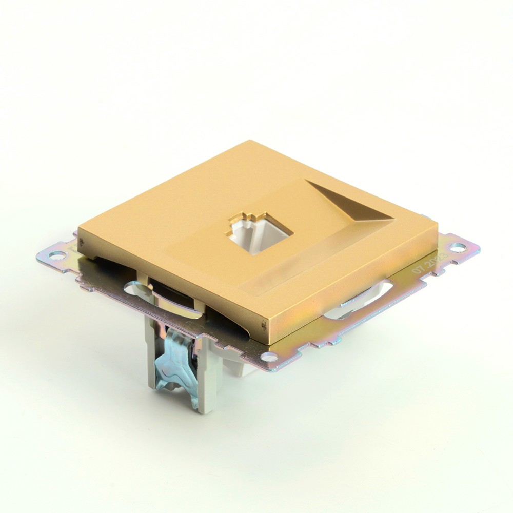 Катрин - Розетки и выключатели Stekker Розетка компьютерная 1-местная RJ-45 STEKKER GLS00-7107-08 Катрин золото 49227