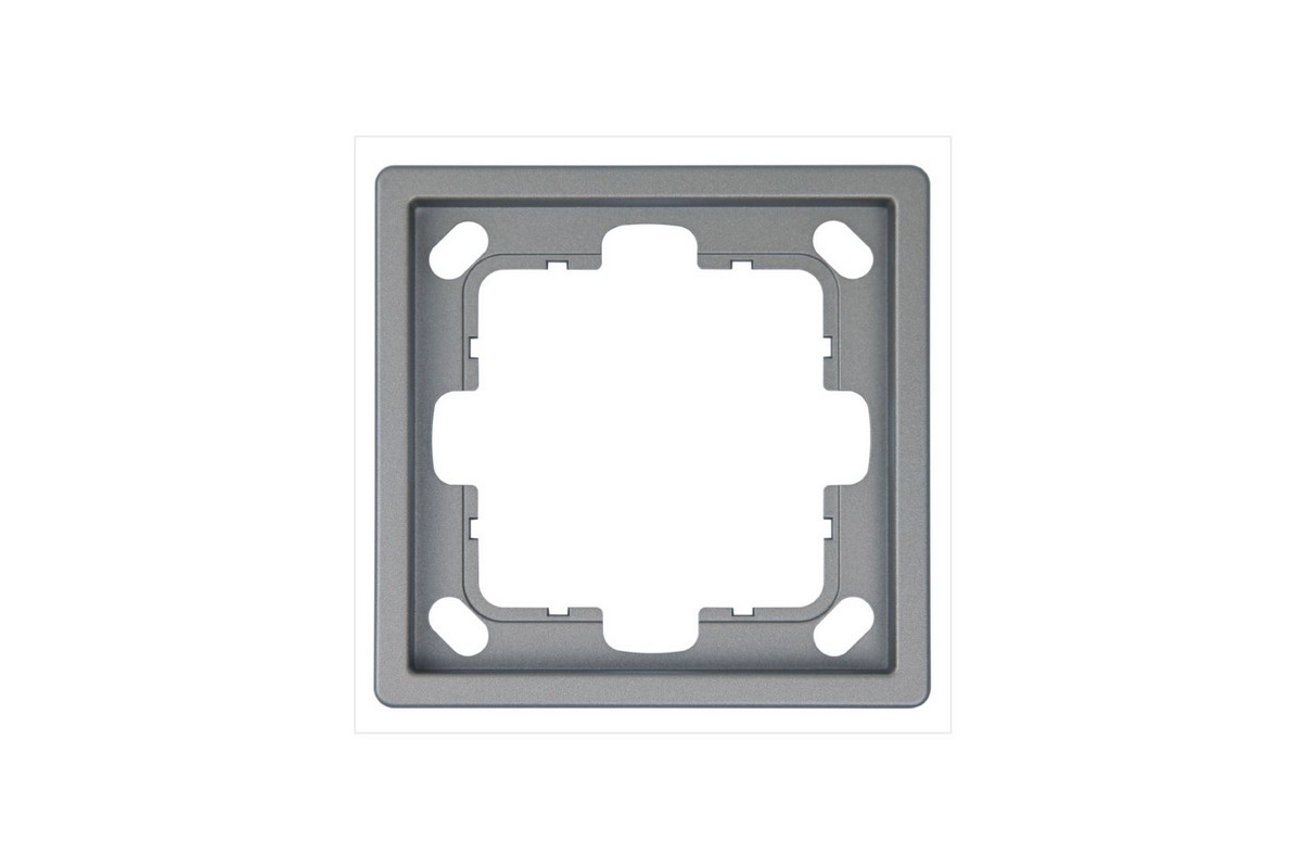 JASMART FD - розетки и выключатели Рамка JASMART FD 1-постовая Никель 1001NI