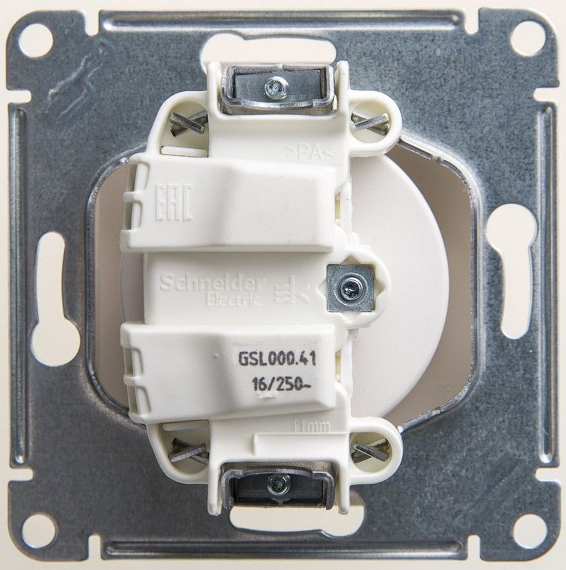 Glossa Перламутр Розетка Systeme Electric Glossa Перламутр без заземления, 16А механизм GSL000641