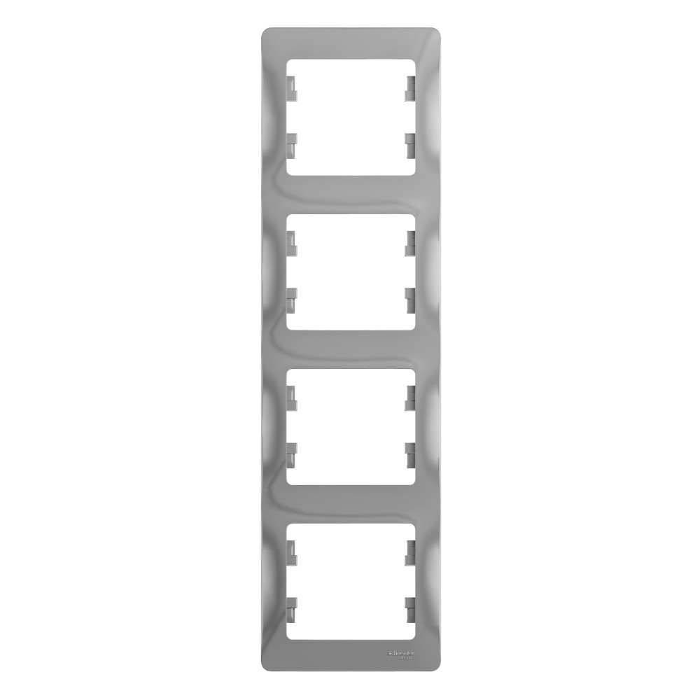 Glossa Алюминий Рамка Systeme Electric Glossa Алюминий 4-я, вертикальная GSL000308