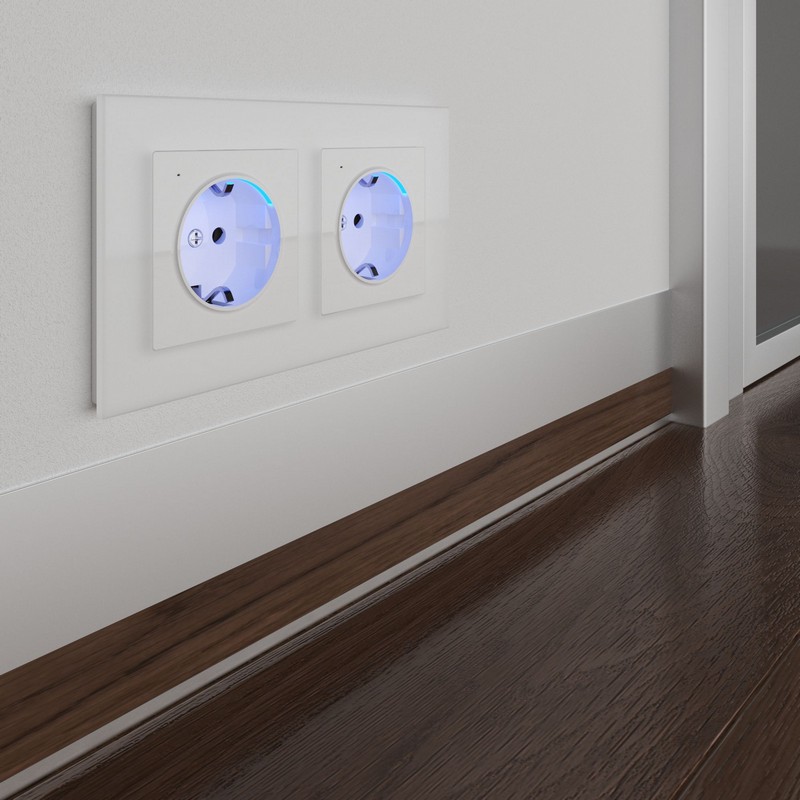 Werkel Белый механизмы Розетка Werkel с заземлением и подсветкой (белая) W1171401