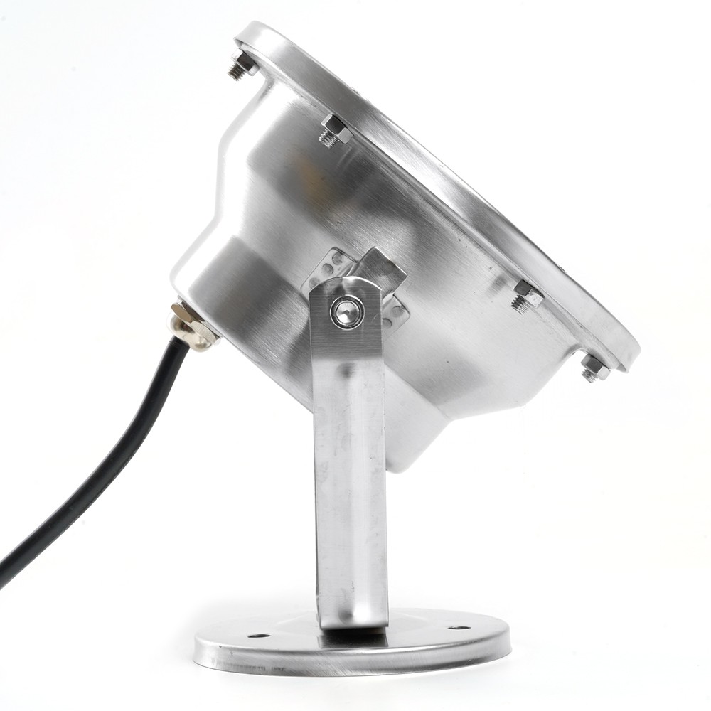 Светодиодные ландшафтные светильники Светодиодный прожектор подводный Feron LL-824 9W AC24V 6400K металлик IP68 48458 