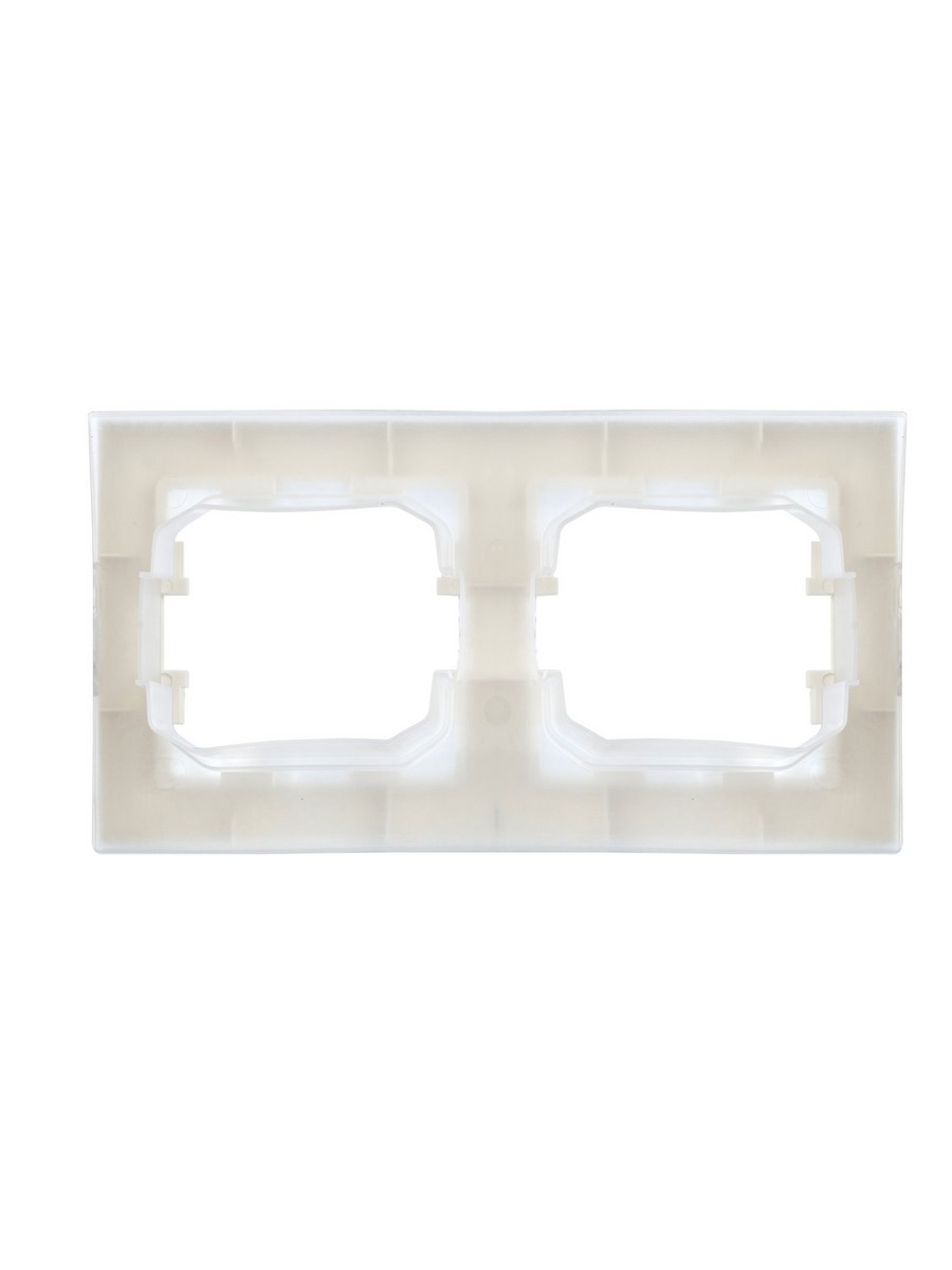 IEK Brite Рамки Рамка IEK BRITE 2-местная IP44 РУ-2-БрБ-44 белый BR-M22-44-K01