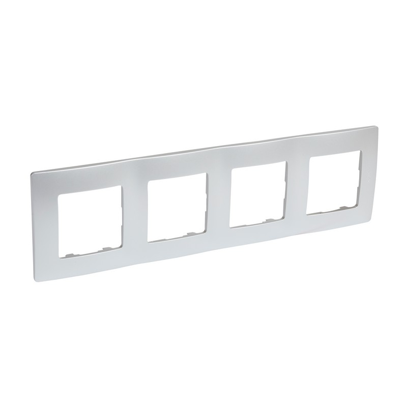 Рамка Legrand Etika алюминий 4-ая 672554