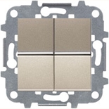 Механизмы ABB Zenit Шампань Выключатель 2-клавишный 16А АВВ Зенит (шампань)