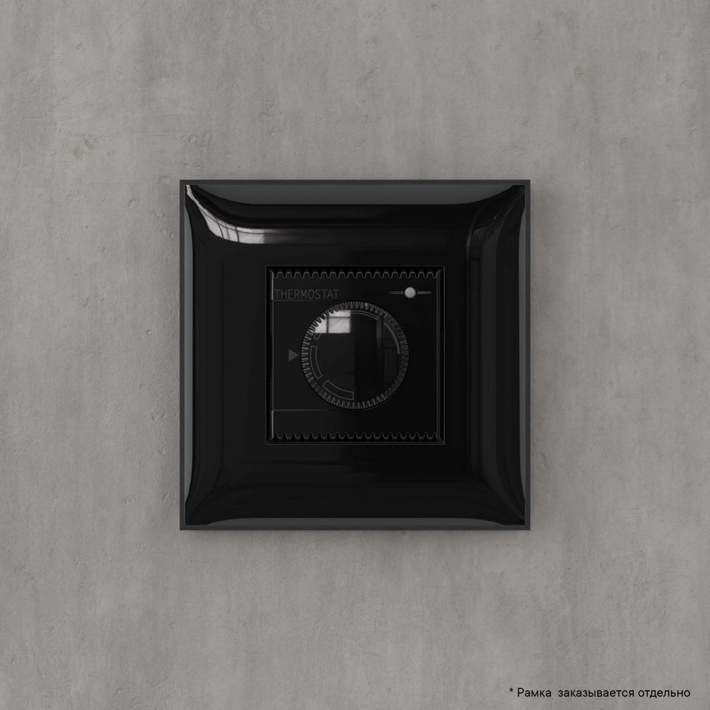 DKC Avanti механизмы Черный квадрат Термостат для теплых полов DKC Avanti в стену "Черный квадрат" 4402163