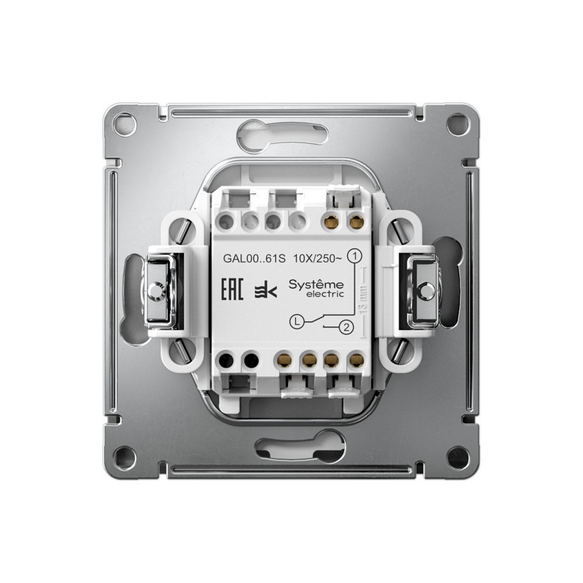 ArtGallery Сталь Переключатель SE ArtGallery Сталь 1-клавишный, быстрозажим. клем. GAL000961S