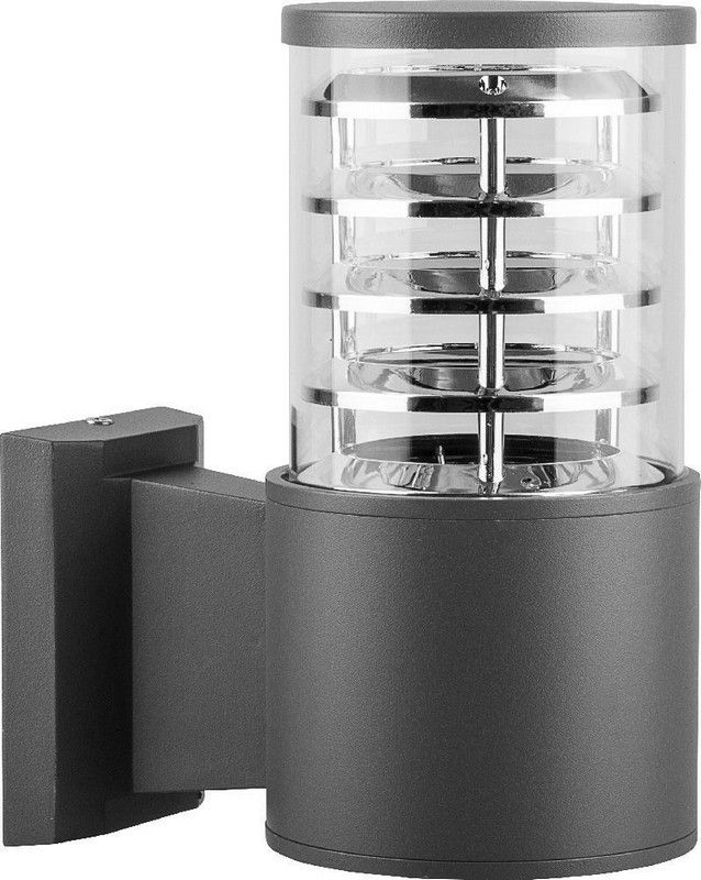 Уличные настенные светильники Светильник садово-парковый Feron DH0801 на стену вверх  E27 230V серый 06301