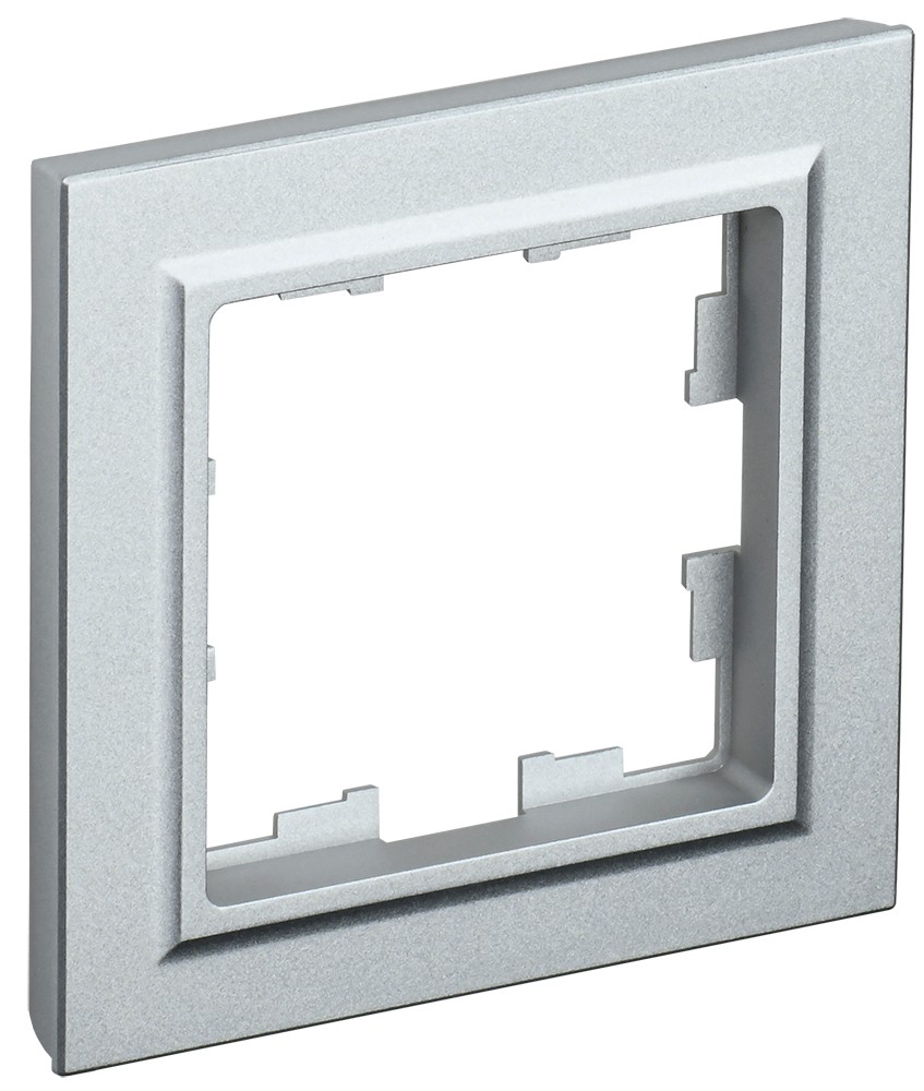 IEK Brite Рамки Рамка IEK BRITE 1-местная РУ-1-БрА алюминий BR-M12-K47