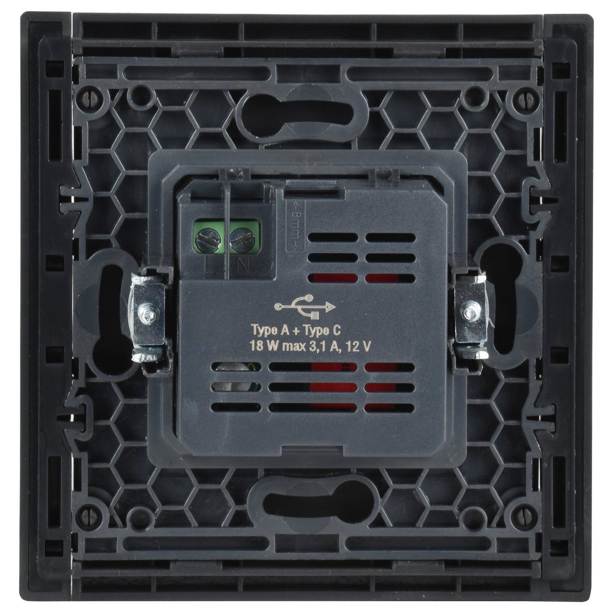 IEK FORTE&PIANO Серый Розетка IEK FORTE&PIANO Серый USB A+C 18Вт FP351