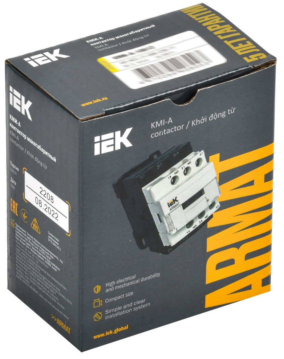 Контакторы Контактор IEK ARMAT КМИ-А-10612 LC1D 6А 48В/АС3 1НО/1НЗ AR-ACC-11-006-048-11 