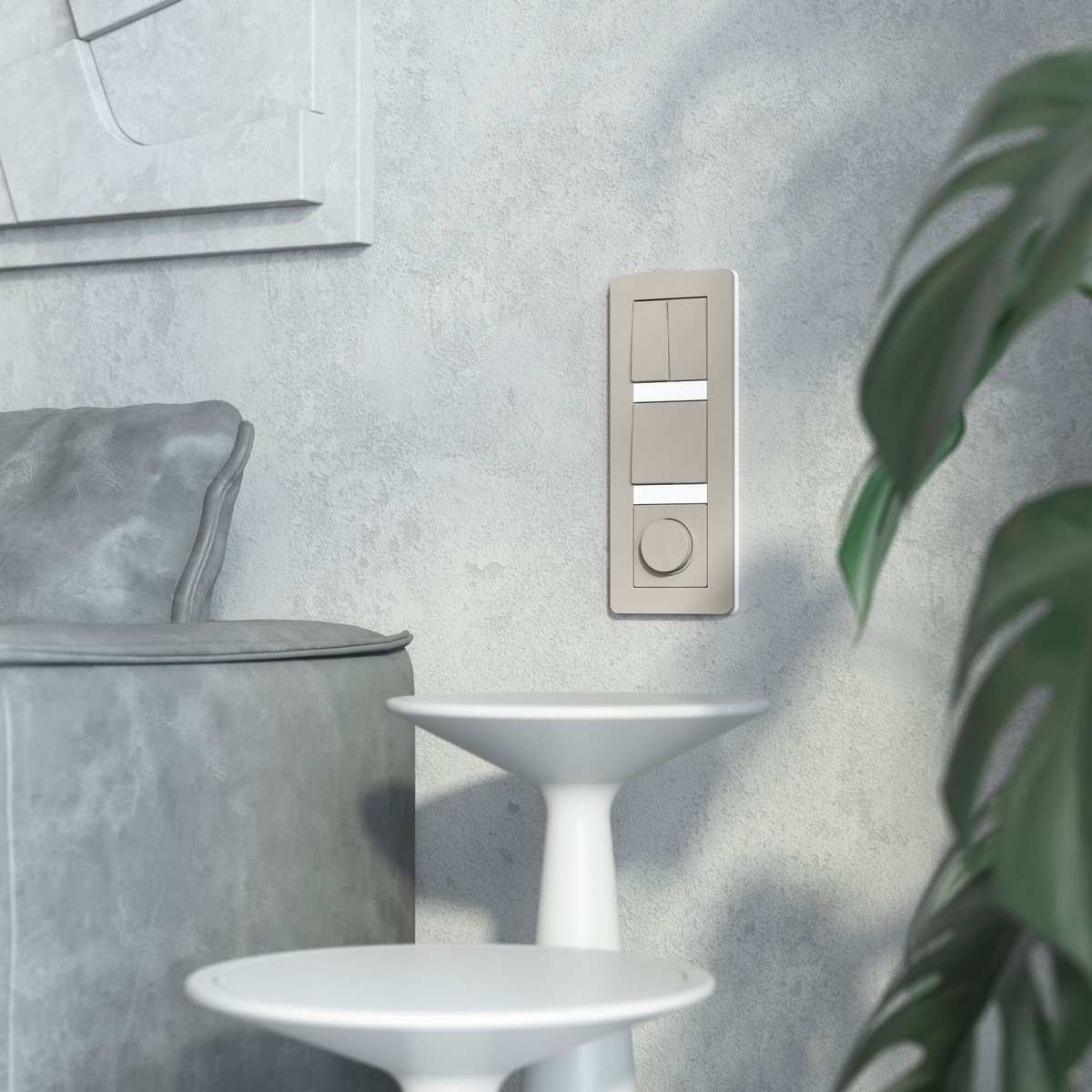 Werkel дымчатый Выключатель Werkel двухклавишный проходной (дымчатый) W1222004